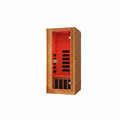 Infrared Sauna with 660 & 850Nm Red Light Therapy, Full Spectrum Sauna with 7 Heater, 1290W 120V, Fast Heat-Up, 1 Person Canadian Hemlock Wood Dry Sauna for Indoor, Home Gym, 31.5*30.3*67"