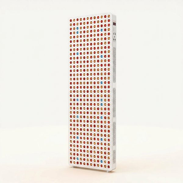 Red Light Therapy Full Body Panel, 480/630/660/810/830/850/1060Nm Blue Red near Infrared Light Device with 480 Dual Chip Clinical Grade Leds, Remote Control, Timer for Face, Body, BO-2400 — Studio Shot