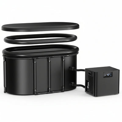 Ice Bath Chiller & Cold Plunge Tub Bundle, 1/3HP Cold Plunge Chiller with Built-In Pump & Filter, 148Gal Insulated Ice Bath Tub for Cold Therapy, Recovery, Muscle Relaxation & Wellness at Home
