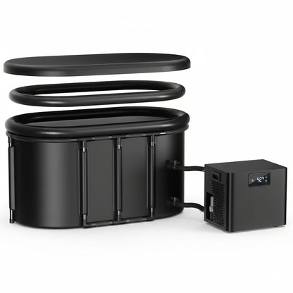 Ice Bath Chiller & Cold Plunge Tub Bundle, 1/3HP Cold Plunge Chiller with Built-In Pump & Filter, 148Gal Insulated Ice Bath Tub for Cold Therapy, Recovery, Muscle Relaxation & Wellness at Home