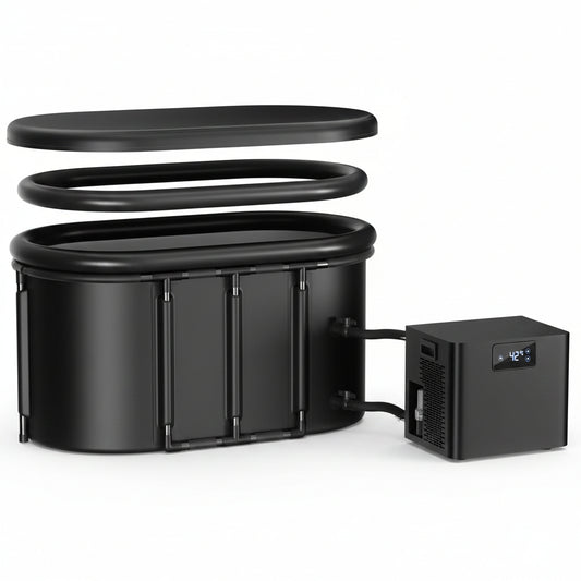 Ice Bath Chiller & Cold Plunge Tub Bundle, 1/3HP Cold Plunge Chiller with Built-In Pump & Filter, 148Gal Insulated Ice Bath Tub for Cold Therapy, Recovery, Muscle Relaxation & Wellness at Home