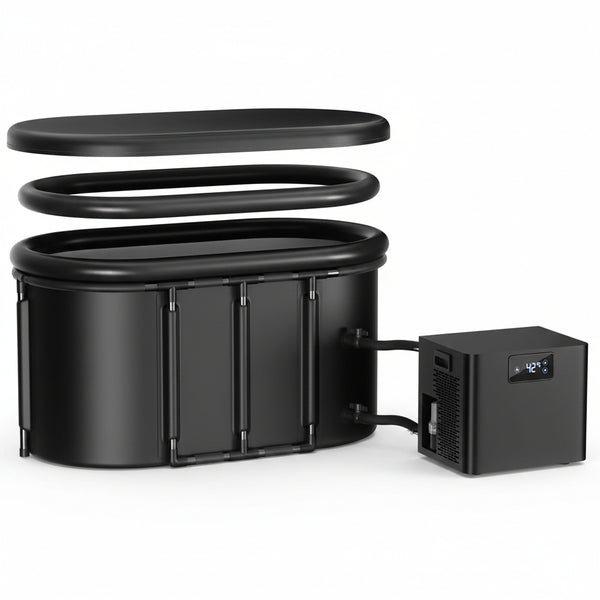 Ice Bath Chiller & Cold Plunge Tub Bundle, 1/3HP Cold Plunge Chiller with Built-In Pump & Filter, 148Gal Insulated Ice Bath Tub for Cold Therapy, Recovery, Muscle Relaxation & Wellness at Home