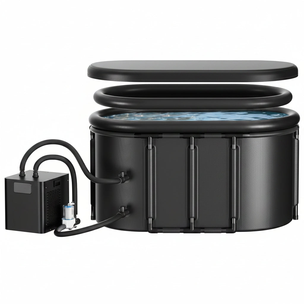 Ice Bath Chiller & Cold Plunge Tub Kit, 1/3HP Cold Plunge Chiller with External Pump & Filter, XXL 148Gal Upgraded Ice Pod, Cold Plunge Tub with Water Chiller for Cold Therapy Recovery