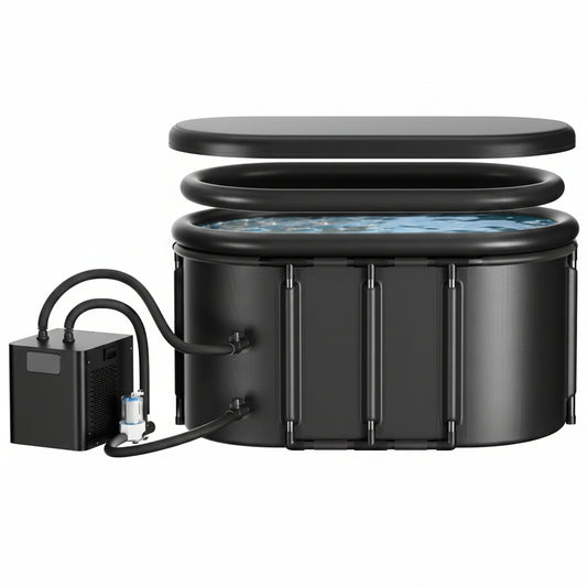 Ice Bath Chiller & Cold Plunge Tub Kit, 1/3HP Cold Plunge Chiller with External Pump & Filter, XXL 148Gal Upgraded Ice Pod, Cold Plunge Tub with Water Chiller for Cold Therapy Recovery